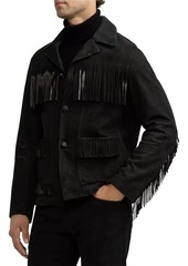 Ralph Lauren Roughout Suede Fringe Field Jacket