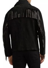 Ralph Lauren Roughout Suede Fringe Field Jacket