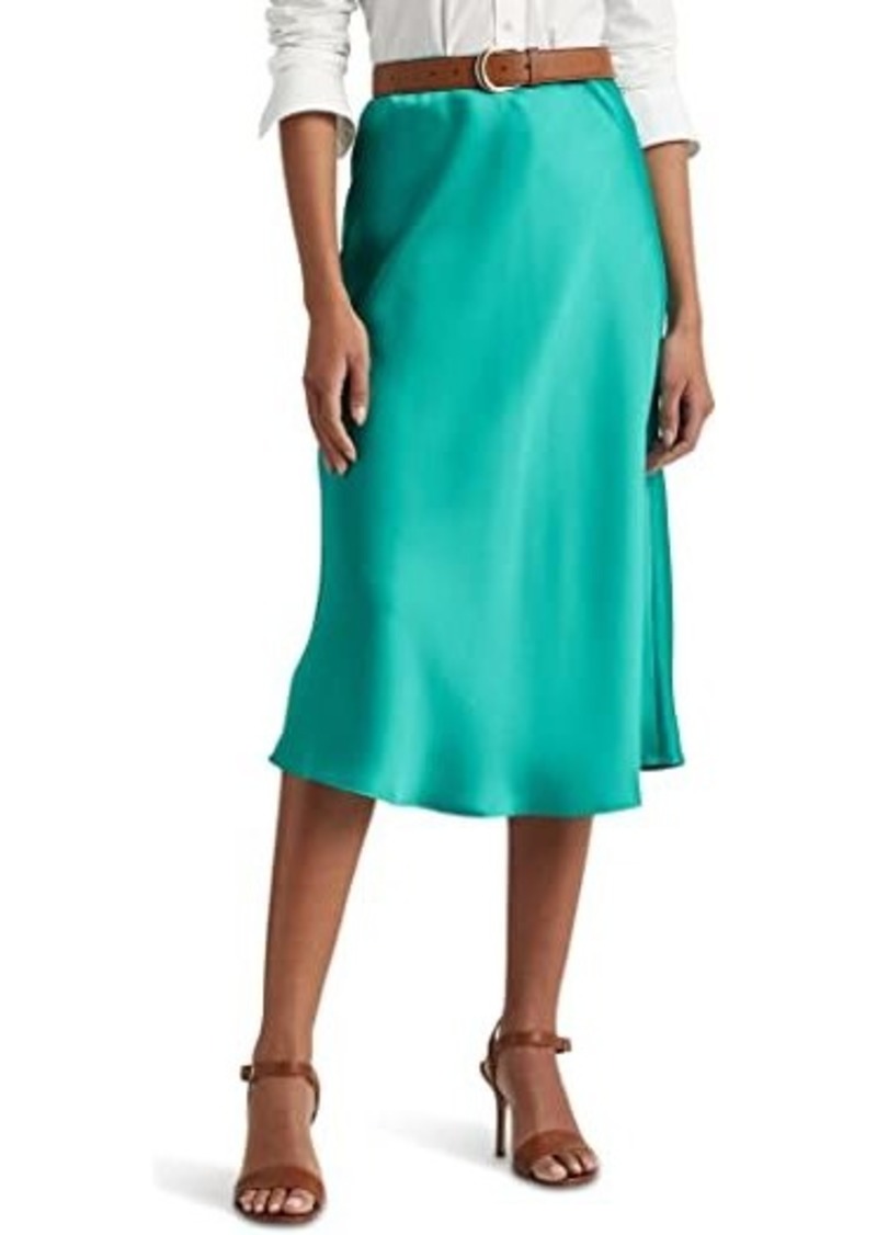 Ralph Lauren Satin Charmeuse A-Line Skirt