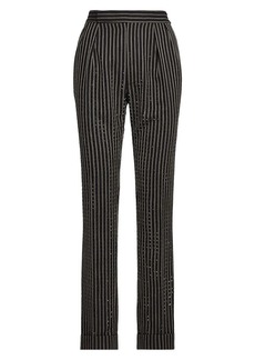 Ralph Lauren Seina Striped & Crystal-Embellished Pants
