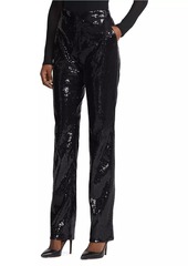 Ralph Lauren Sequin Straight-Leg Pants