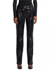 Ralph Lauren Sequin Straight-Leg Pants