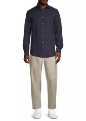 Ralph Lauren Serengeti Linen Button-Front Shirt