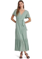 Ralph Lauren Shadow-Gingham Belted Cotton-Blend Dress