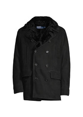 Ralph Lauren Polo Shearling Double-Breasted Peacoat