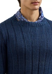 Ralph Lauren Silk-Linen Rib-Knit Sweater