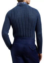 Ralph Lauren Silk-Linen Rib-Knit Sweater