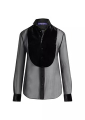 Ralph Lauren Silk Bib Tuxedo Shirt