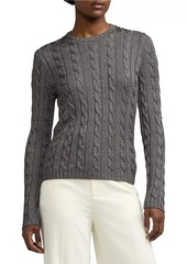 Ralph Lauren Silk-Blend Cable-Knit Sweater