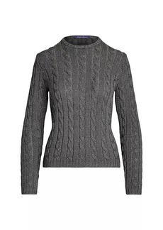 Ralph Lauren Silk-Blend Cable-Knit Sweater