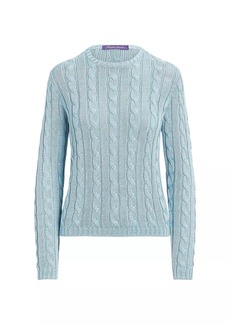 Ralph Lauren Silk Cable-Knit Sweater