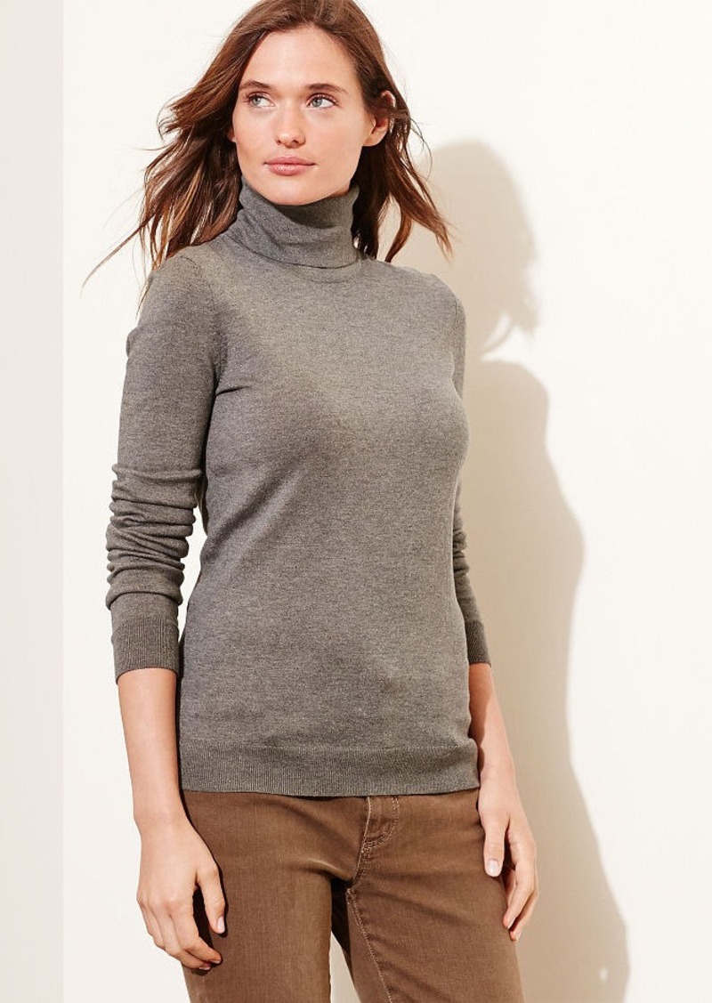 Ralph Lauren Silk-Cotton Turtleneck | Sweaters - Shop It To Me