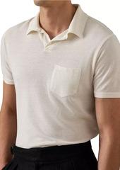 Ralph Lauren Silk-Linen Piqué Polo Shirt