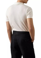 Ralph Lauren Silk-Linen Piqué Polo Shirt
