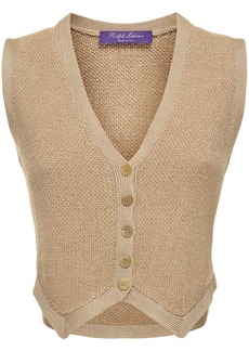 Ralph Lauren Silk Tweed Vest