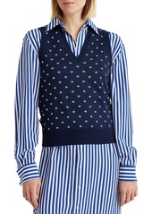Ralph Lauren Silk V-Neck Sweater Vest