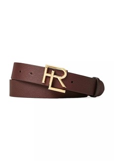 Ralph Lauren Stacked Logo Leather Belt