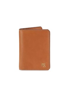 Ralph Lauren Stacked RL Leather Foldover Wallet