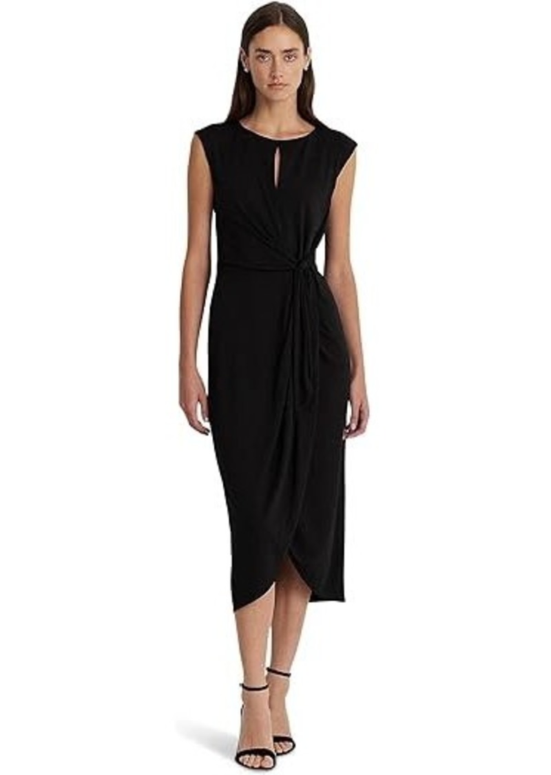 Ralph Lauren Stretch Jersey Tie-Front Dress