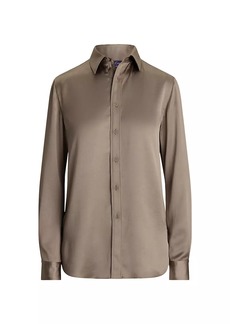 Ralph Lauren Stretch-Silk Charm Blouse