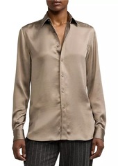 Ralph Lauren Stretch-Silk Charm Blouse