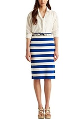Ralph Lauren Striped Cotton-Blend Skirt