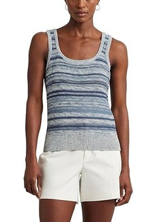 Ralph Lauren Striped Linen-Cotton Sweater Tank Top