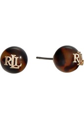 Ralph Lauren Stud with LRL Logo Earrings