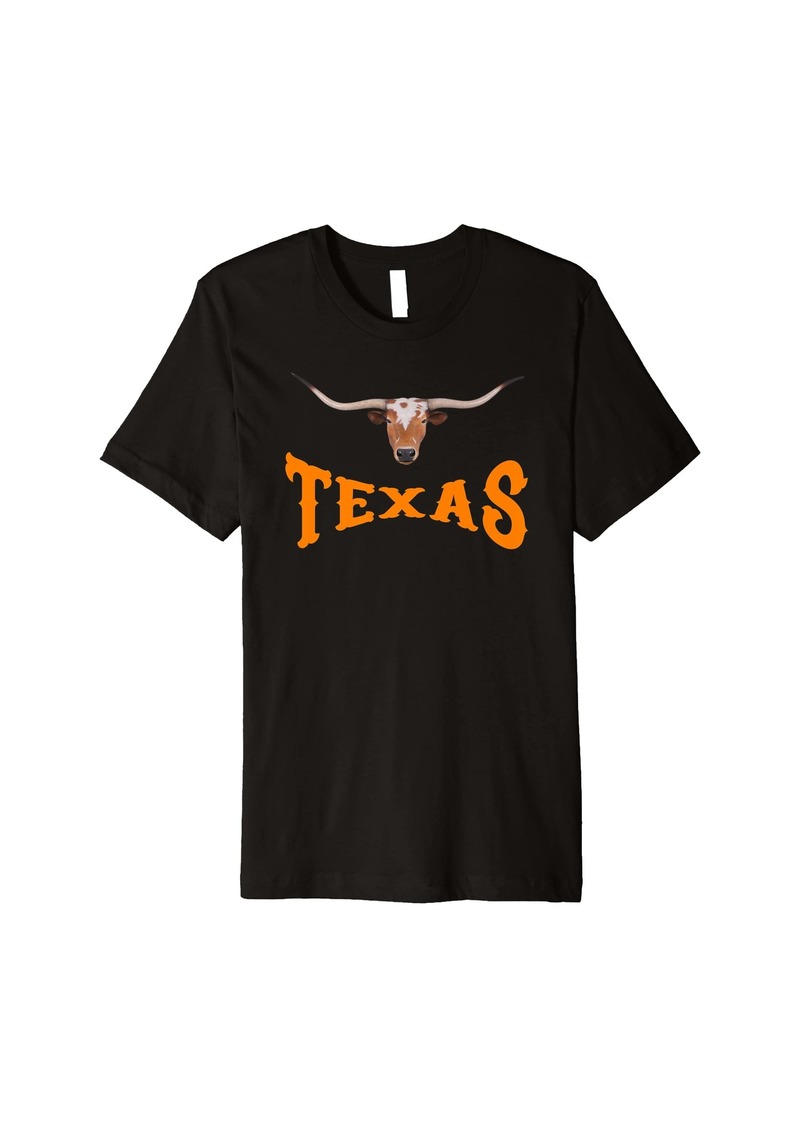 Ralph Lauren Texas Name With Longhorn Steer's Head Premium T-Shirt
