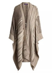 Ralph Lauren Textured Cashmere-Wool Drape Cardigan