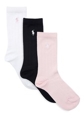 Ralph Lauren Three-Pack Supersoft Ribbed Socks