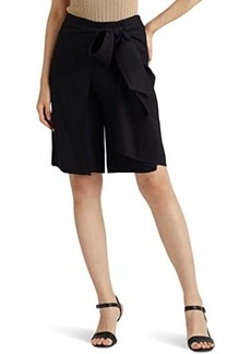 Ralph Lauren Tie Front Linen-Blend Twill Shorts