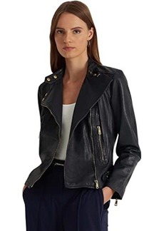 Ralph Lauren Tumbled Leather Moto Jacket