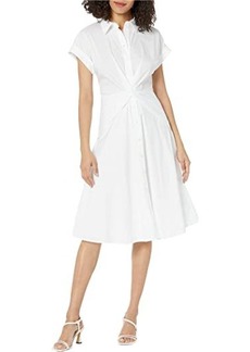 Ralph Lauren Twist-Front Cotton-Blend Shirtdress