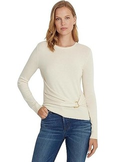 Ralph Lauren Twist-Front Cotton-Blend Sweater