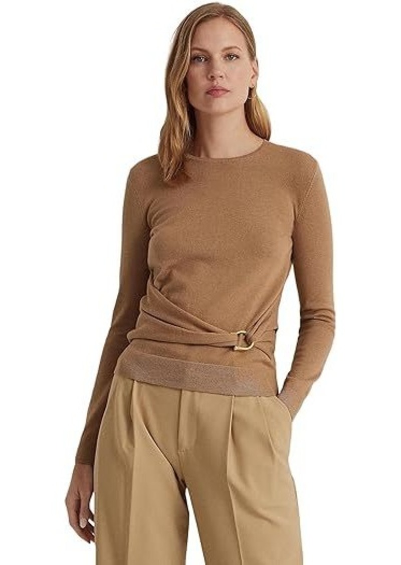 Ralph Lauren Twist-Front Cotton-Blend Sweater