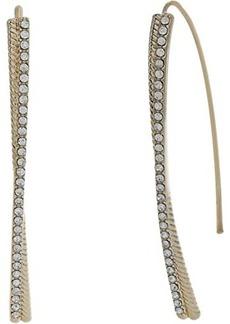 Ralph Lauren Twisted Rope Pave Threader Earrings