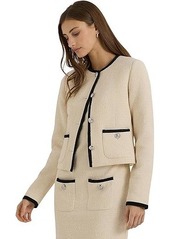 Ralph Lauren Two-Tone Boucle Cropped Jacket