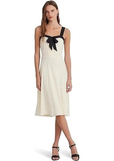 Ralph Lauren Two-Tone Georgette Sleeveless Dress