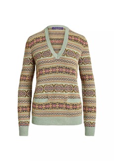 Ralph Lauren V-Neck Fair Isle Sweater