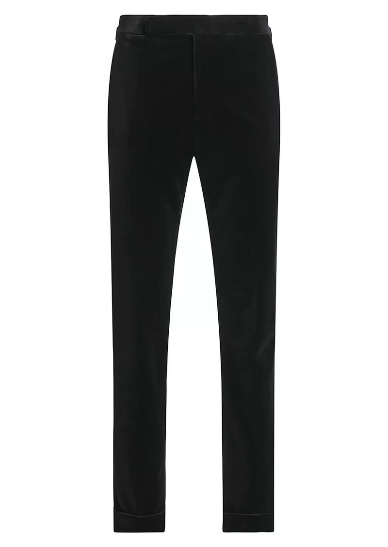 Ralph Lauren Velvet Straight-Leg Trousers