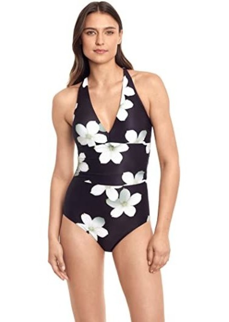 Ralph Lauren WHITE High-Neck Underwire Tummy-Control One-Piece