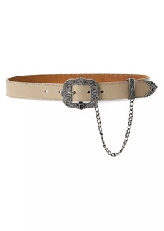 Ralph Lauren Western-Style Leather Chain Belt