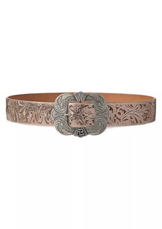 Ralph Lauren Western-Style Tooled Leather Belt