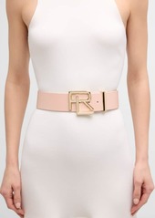 Ralph Lauren Wide Leather Logo Belt 