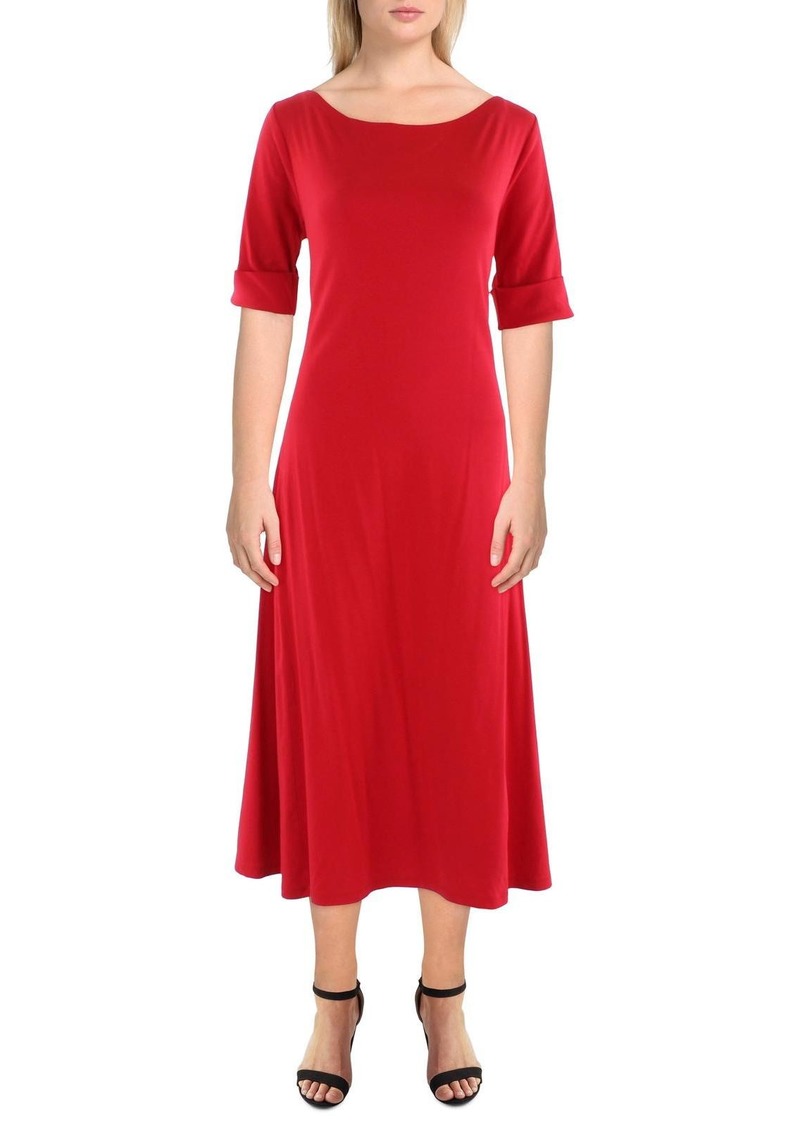 Ralph Lauren Womens Comfy Midi T-Shirt Dress