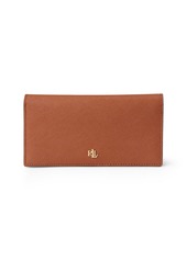 Ralph Lauren Women's Crosshatch Leather Slim Snapped-Closure Wallet - Lauren Tan