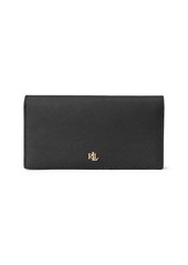 Ralph Lauren Women's Crosshatch Leather Slim Snapped-Closure Wallet - Lauren Tan