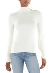 Ralph Lauren Womens Embellishment Ribbed Turtleneck Sweater