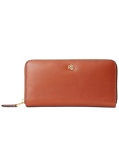 Ralph Lauren Women's Full-Grain Leather Large Zip Continental Wallet - Red